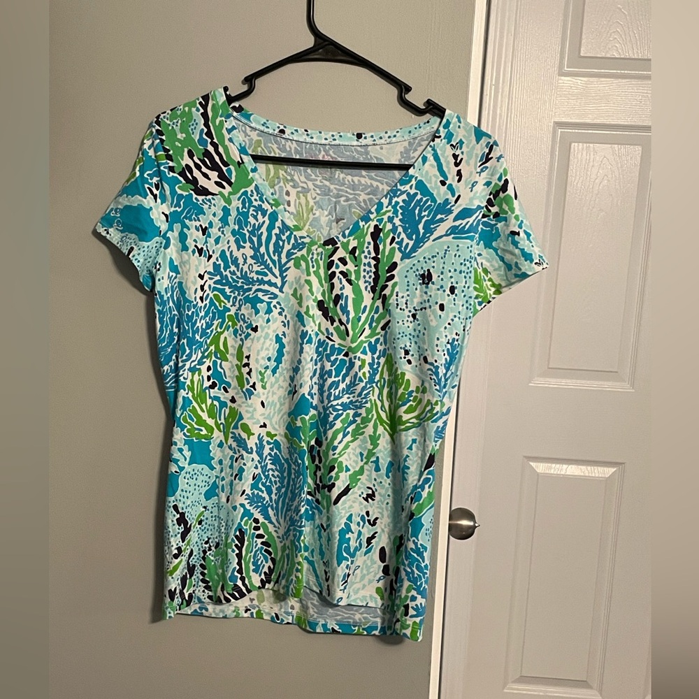 Lilly Pulitzer Spa Blue Let’s Cha Cha Tee